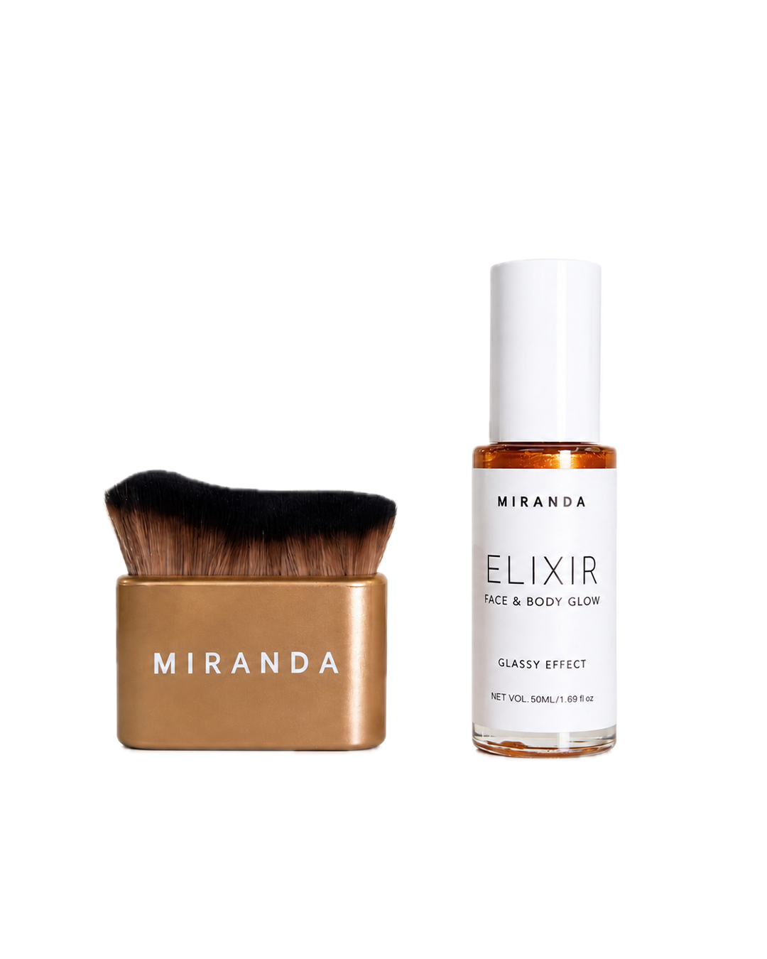 Miranda Elixir Body Glow 50ml + Body Brush Combo